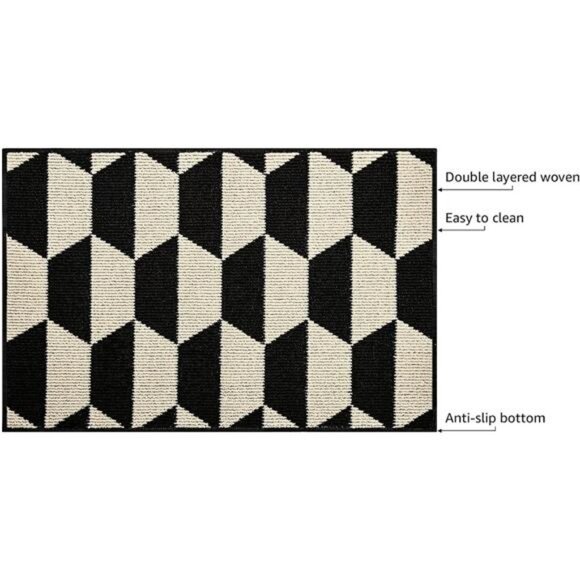 Indoor Doormat, 20" x 32", Non-Slip Front Door Mats,Outdoor Welcome Mat Washable - Picture 4 of 7